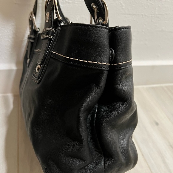 COACH Black Soho Pleated Shoulder Bag with Silver hardware F13732 - Picture 3 of 9